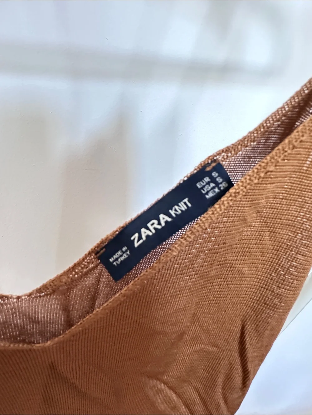 Zara Rust-Brown Knit Tank - Picture 4 of 4